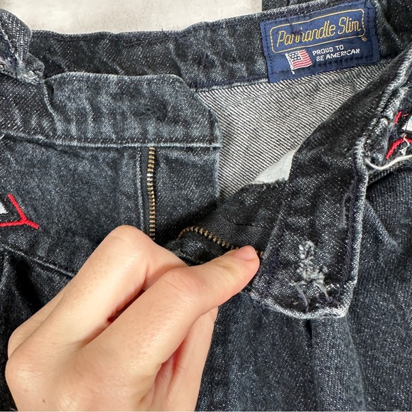 Panhandle Slim Black High‎ Rise Jean Embroidery 90s western cowgirl punchy mom - Picture 4 of 15